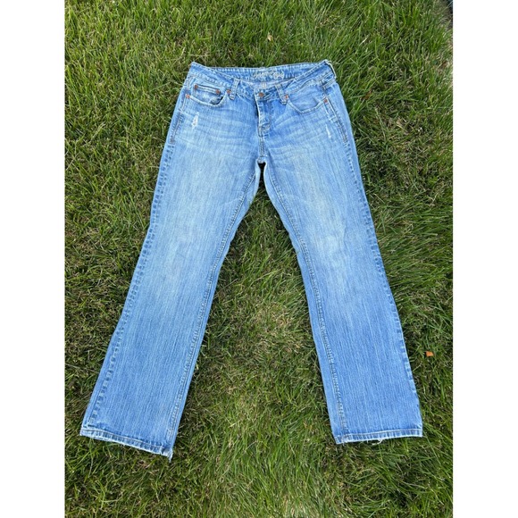 American Eagle True Boot Jeans Women's Size‎ 8 Light Wash Denim Bootcut - Picture 1 of 4